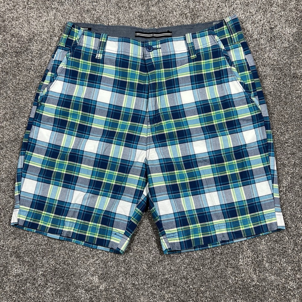 Nautica Jeans Co Plaid Colorful Shorts Beach Summer Surf Y2K Vintage Skater 90s